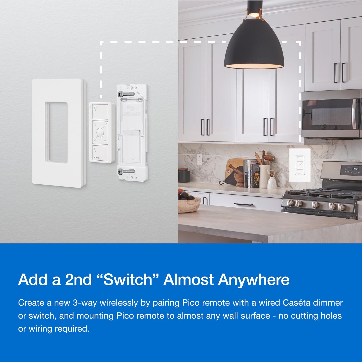 Caseta Deluxe Smart Dimmer Starter Kit; 2 Smart Dimmers (2 Count)