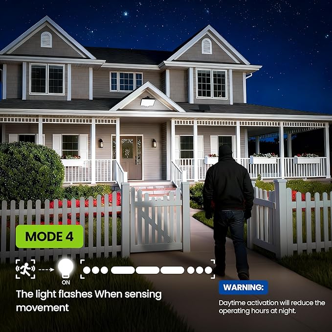 Solar Flood Lights Outdoor, 294 LED Motion Sensor Outdoor Lights, IP67 Waterproof Solar Flood Light for Outside, 3000LM Angle Adjustable Security Spot Lights for Porch Patio Yard Garage, 2 Pack 7500K