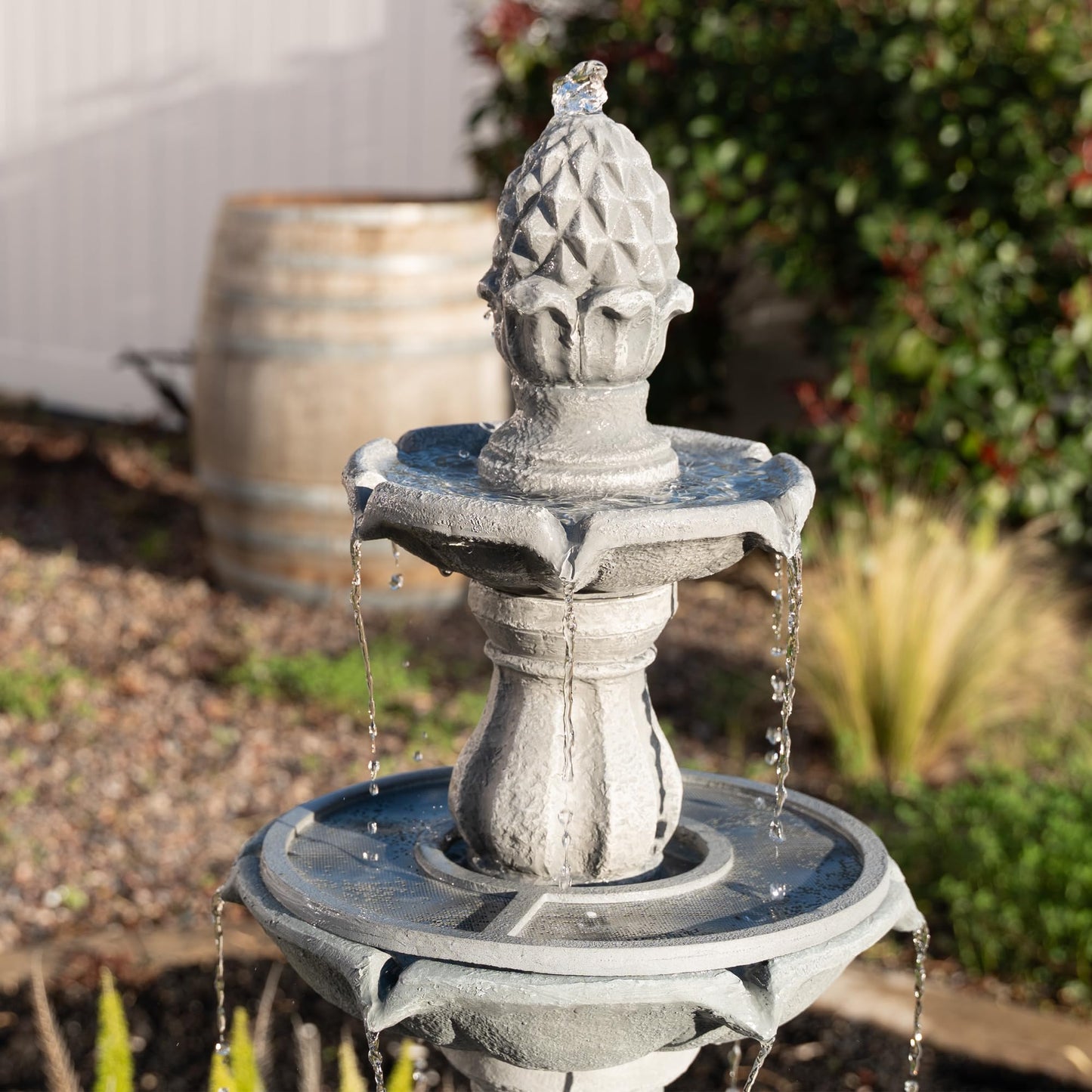 51" 3 Tier Outdoor Waterfall Fountain