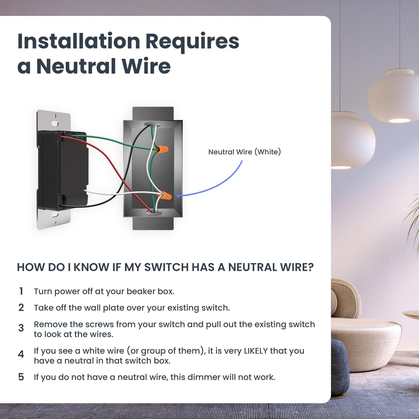 Smart WiFi Dimmer Switch with Remote