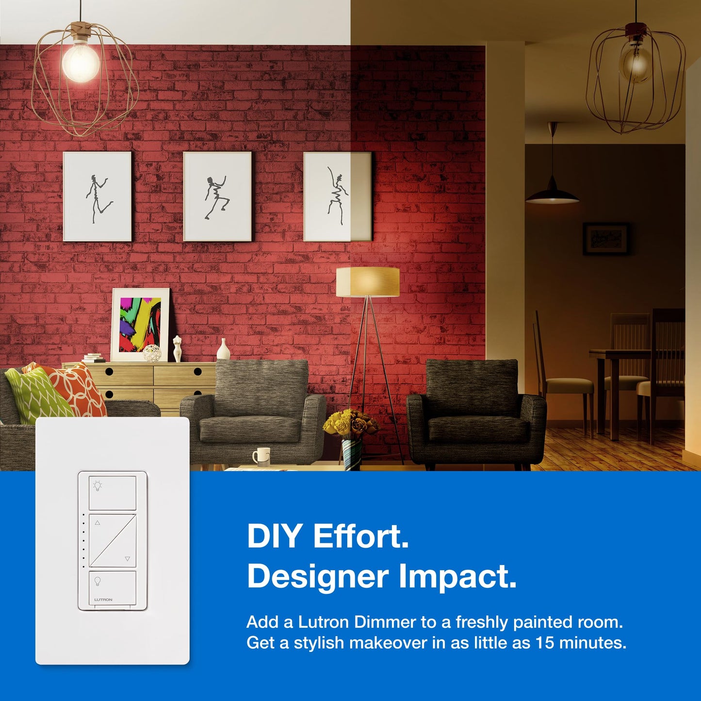 Caseta Deluxe Smart Dimmer Starter Kit; 2 Smart Dimmers (2 Count)
