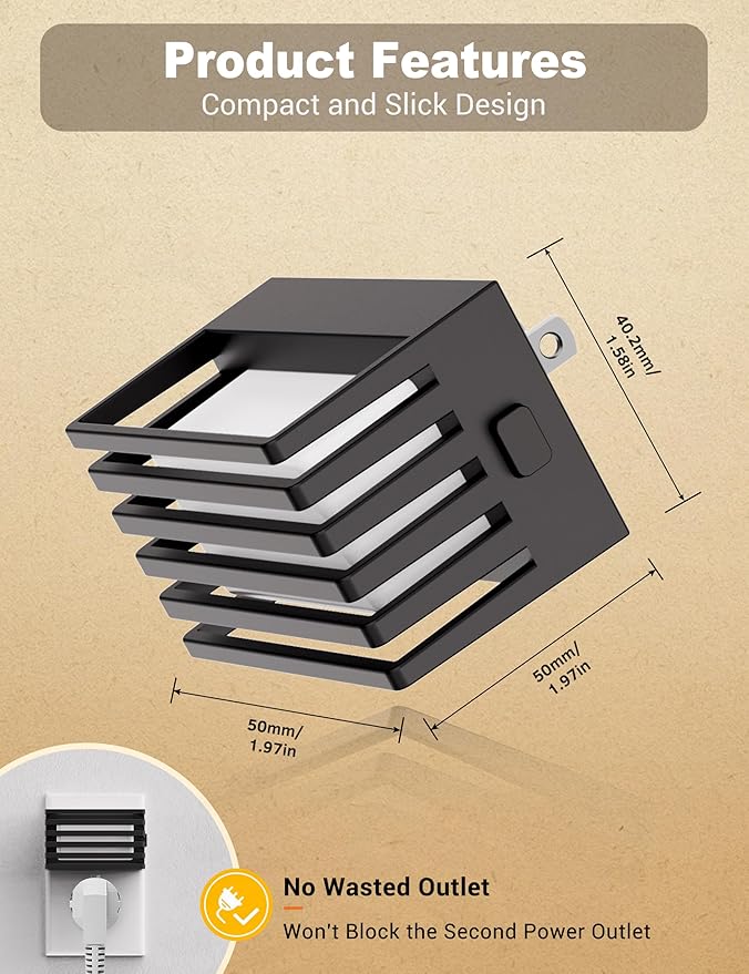 JandCase LED Night Light, [4 Pack]Night Lights Plug into Wall with Dusk to Dawn Sensor, Dimmable Plug in Night Light, Adjustable Brightness, 3000K Soft White Nightlight for Bedroom Bathroom Hallway