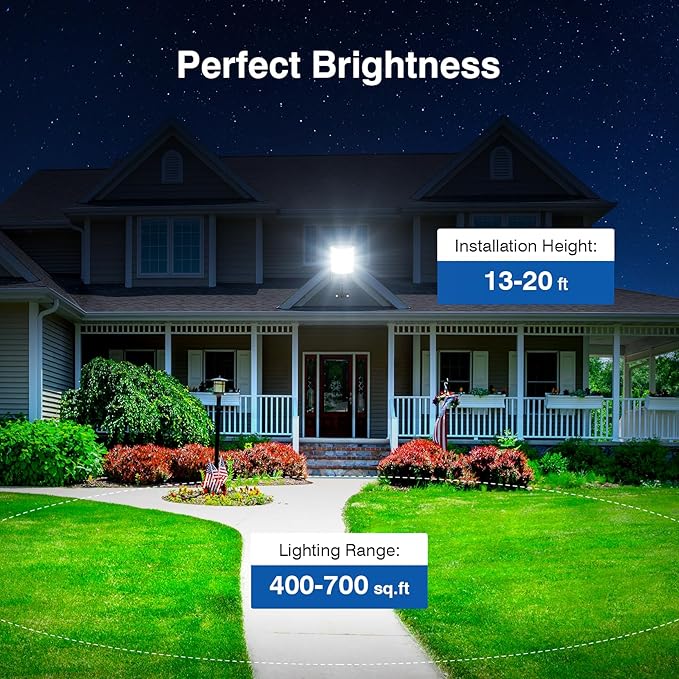 Solar Street Lights Outdoor Waterproof ,50000LM 320°Wide Angle Flood light, LED Solar Parking Light with Motion Sensor and Remote Control for Outdoor, Streets, Courtyards,Parking Garages,-4Pack