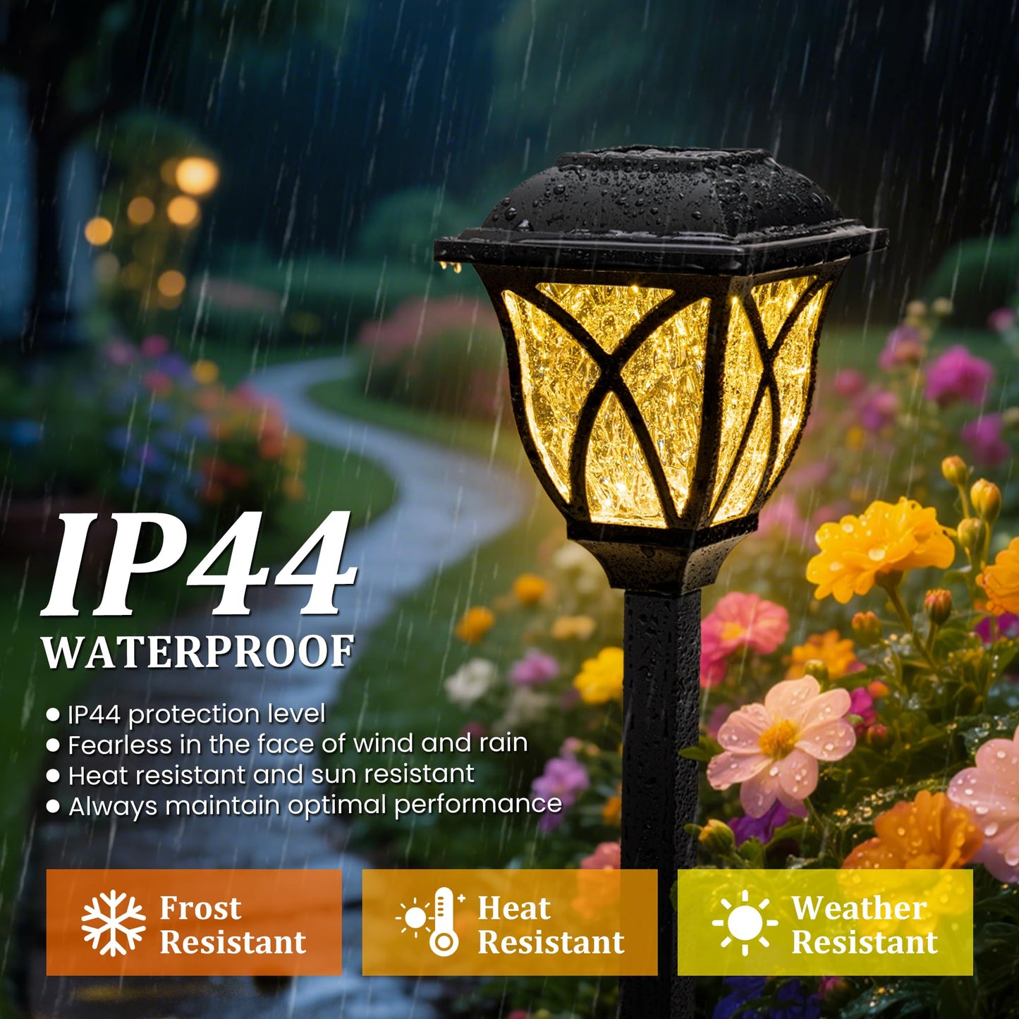 8 Pack Solar Lights Outdoor Waterproof (8 Count)