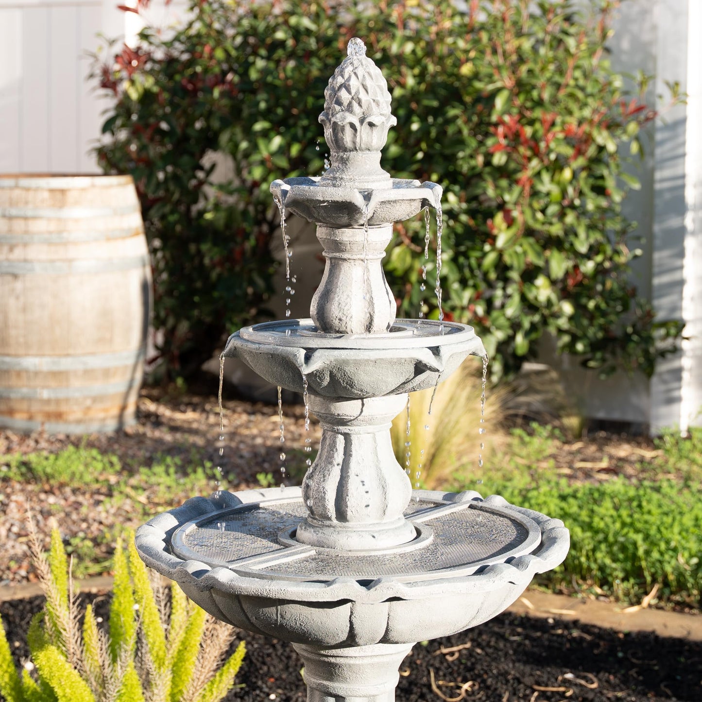 51" 3 Tier Outdoor Waterfall Fountain