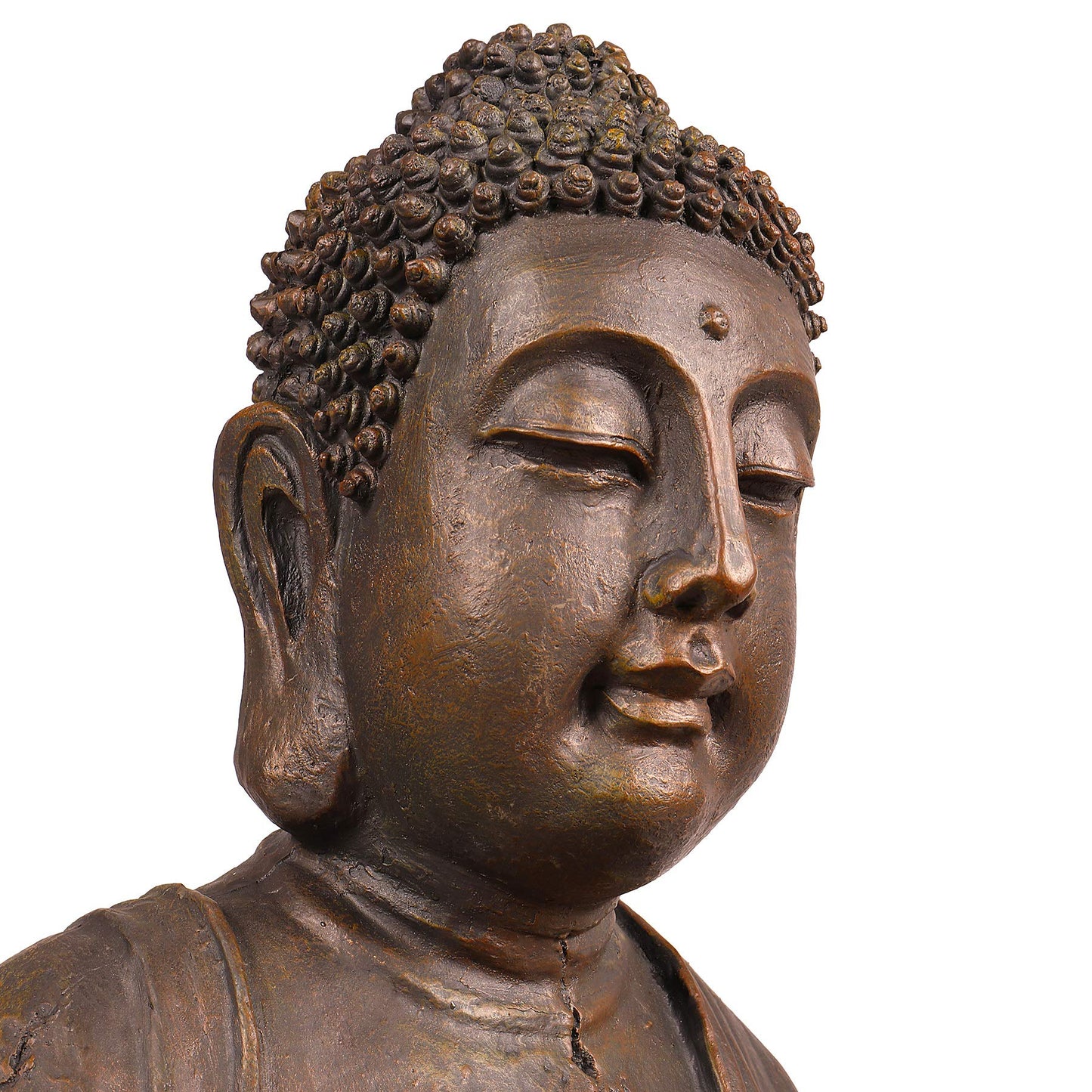 GEM122 Outdoor Floor Meditating Soothing Buddha Statue Waterfall Fountain for Garden