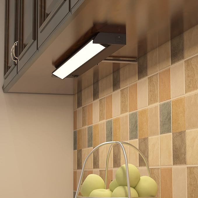 GETINLIGHT 32-inch Swivel LED Under Cabinet Lights, Glass Lens, Selectable White 2700K/4000K/5000K, Dimmable with Wall Dimmers, Bronze Finish, IN-0202-4-BZ
