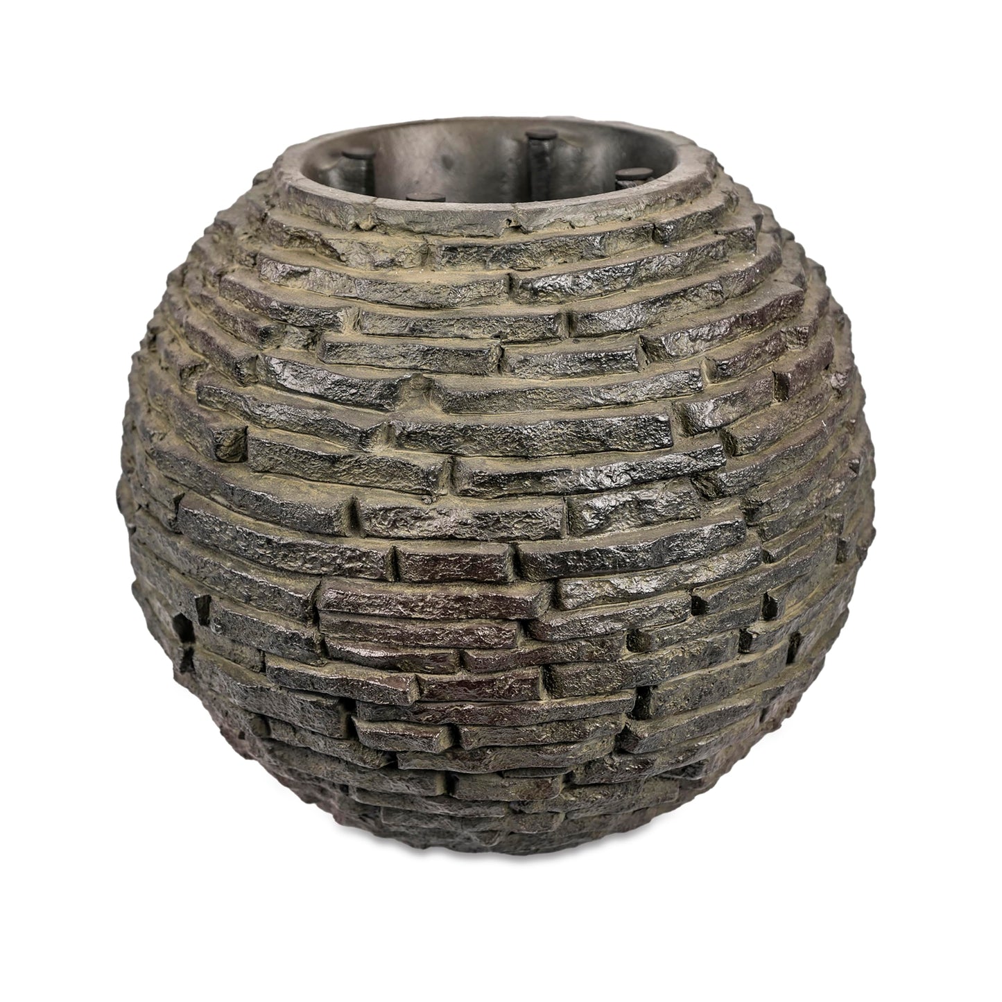 Stacked Slate Sphere Fountain