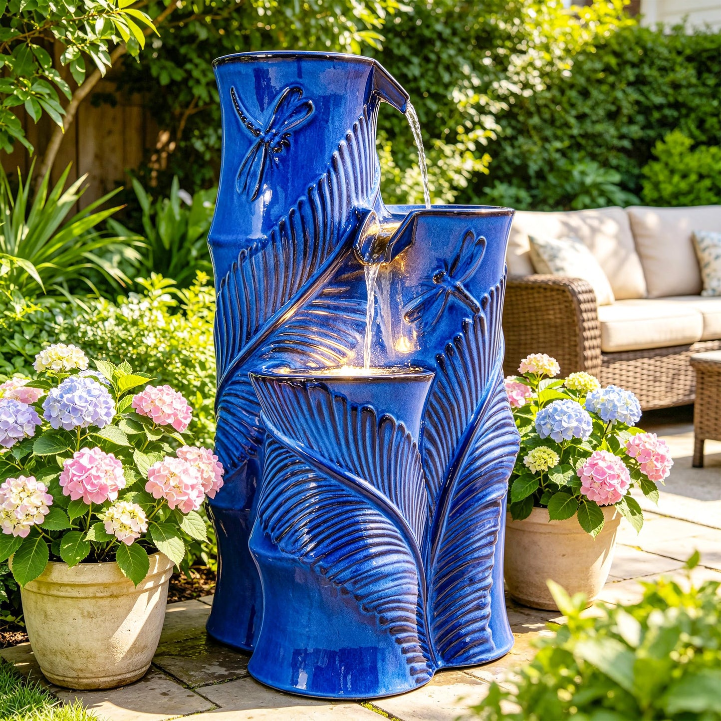Autodaya 25" Tropical Outdoor Fountain