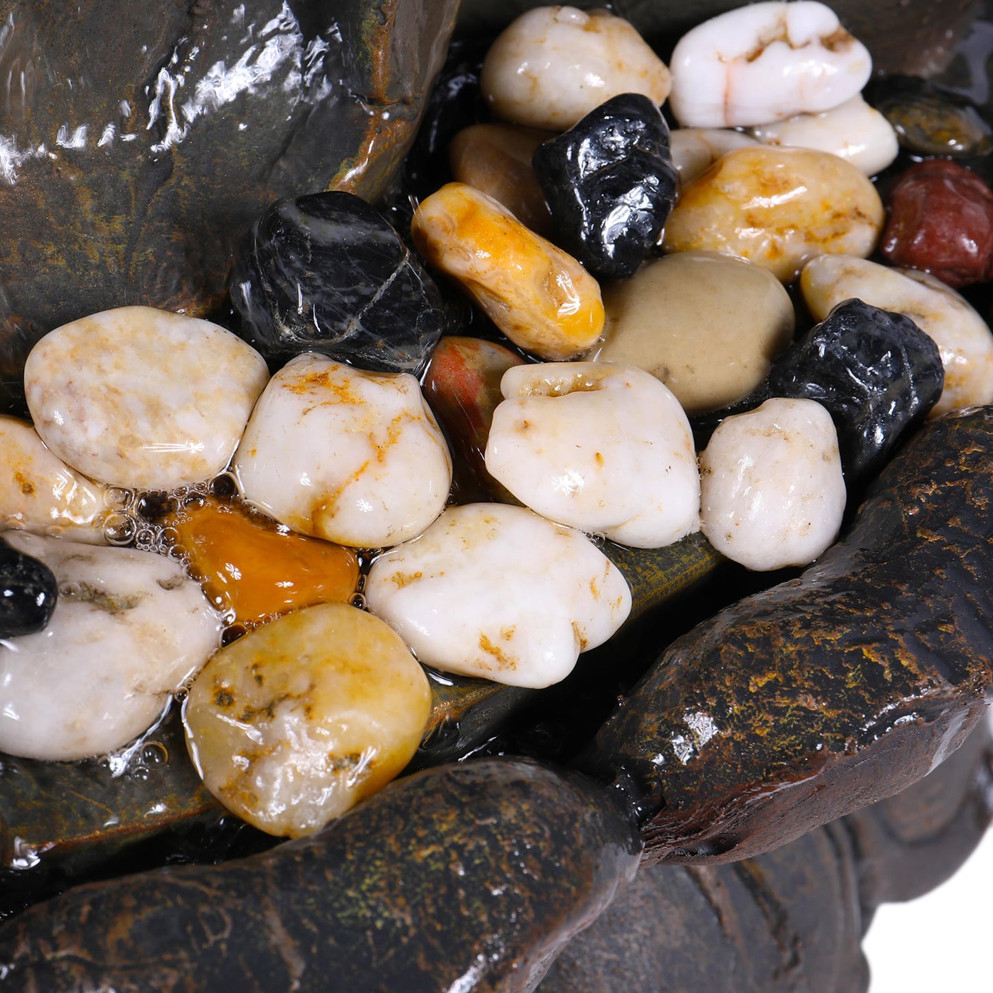 GEM122 Outdoor Floor Meditating Soothing Buddha Statue Waterfall Fountain for Garden