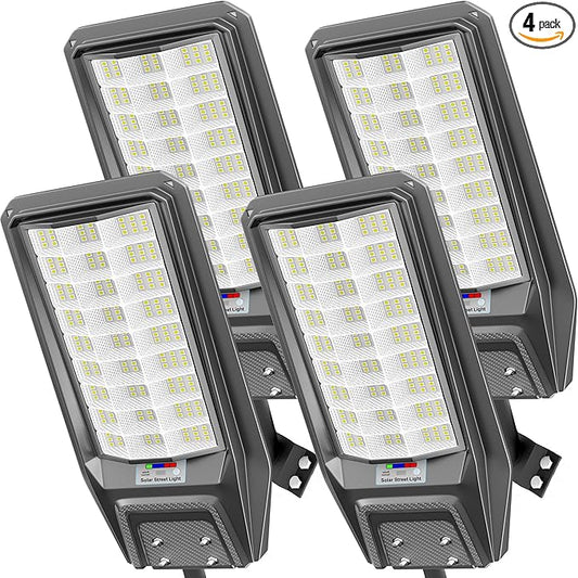 Loyoele Solar Street Light Outdoor Waterproof Dusk to Dawn, 9800W Solar Parking Lot Lights Commercial Large Outdoor Flood Light Heavy Duty Solar Power with Motion Sensor for Yard Garden