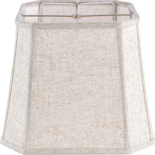 1 Pack Beige Linen Square Lamp Shade 10"Top × 13" Bottom × 10.5" High(Spider) Square Cut Corners, Handcrafted, Easy Assembly Medium Modern lampshade for Table & Floor Lamps By GO&SO