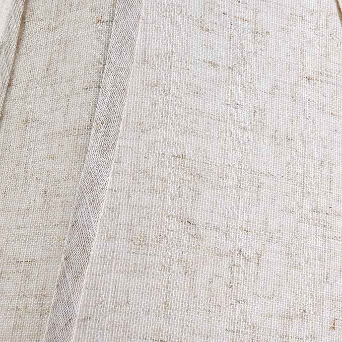 GO&S0 13.2 lnch Beige Oatmeal Lamp Shade,Square Cut Comer Lampshade for Floor and Table Lamps-6.5x13.2x10.6".Natural Linen, Traditional Shade.Handcrafted, Easy Assembly Required (Set of 1)