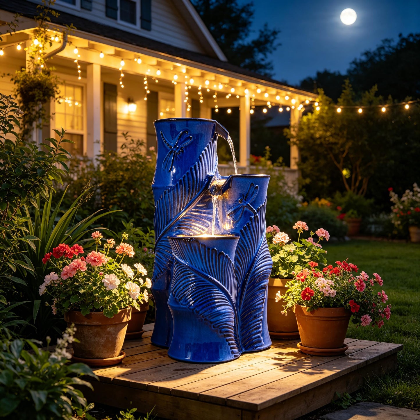 Autodaya 25" Tropical Outdoor Fountain