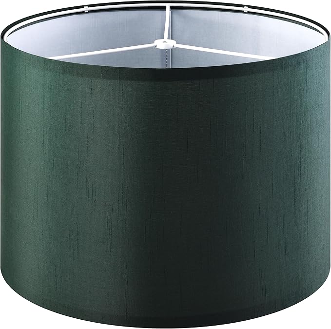 GOSO Dark Green Lamp Shade1 Set of 1 Large,16×16×10 inches Spider Replacement Lampshade for Large Floor Lamps and Table Lamp Tropical Cover Decoration for Living Room/Bedroom,Simple Assembly