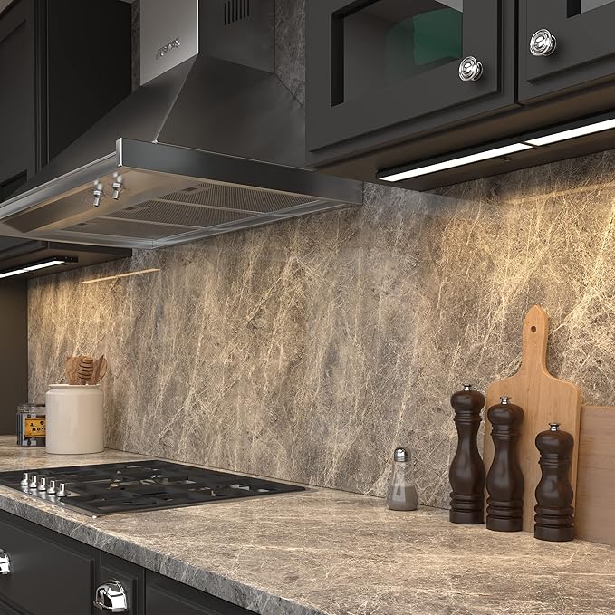 LAGOM Halo Under Cabinet Light, 22‑Inch Hardwired Dimmable LED, 2700K/4000K/5000K, Power Cord Sold Separately, Black, UC0122BK27