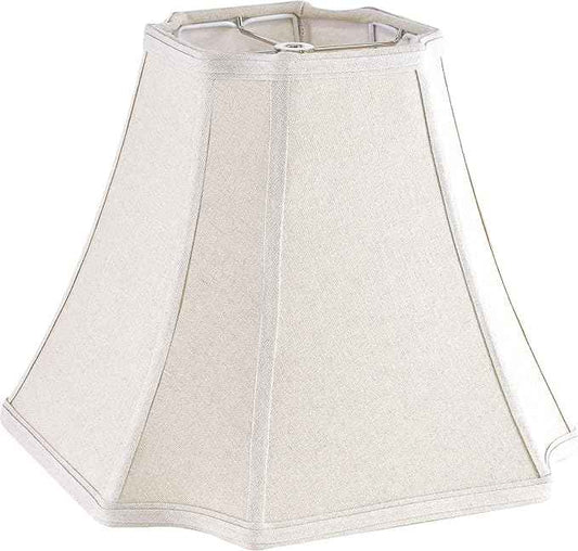 GO&SO Bell Lamp Shade Set of 1 Medium Square Cut Corner,6.5" x 13.2" x 10.6" (Spider) Dark Beige Fabric Lamp Shades for Table and Floor Lamps,Octagonal Lampshades Replac Bedroom,Easy Assembly