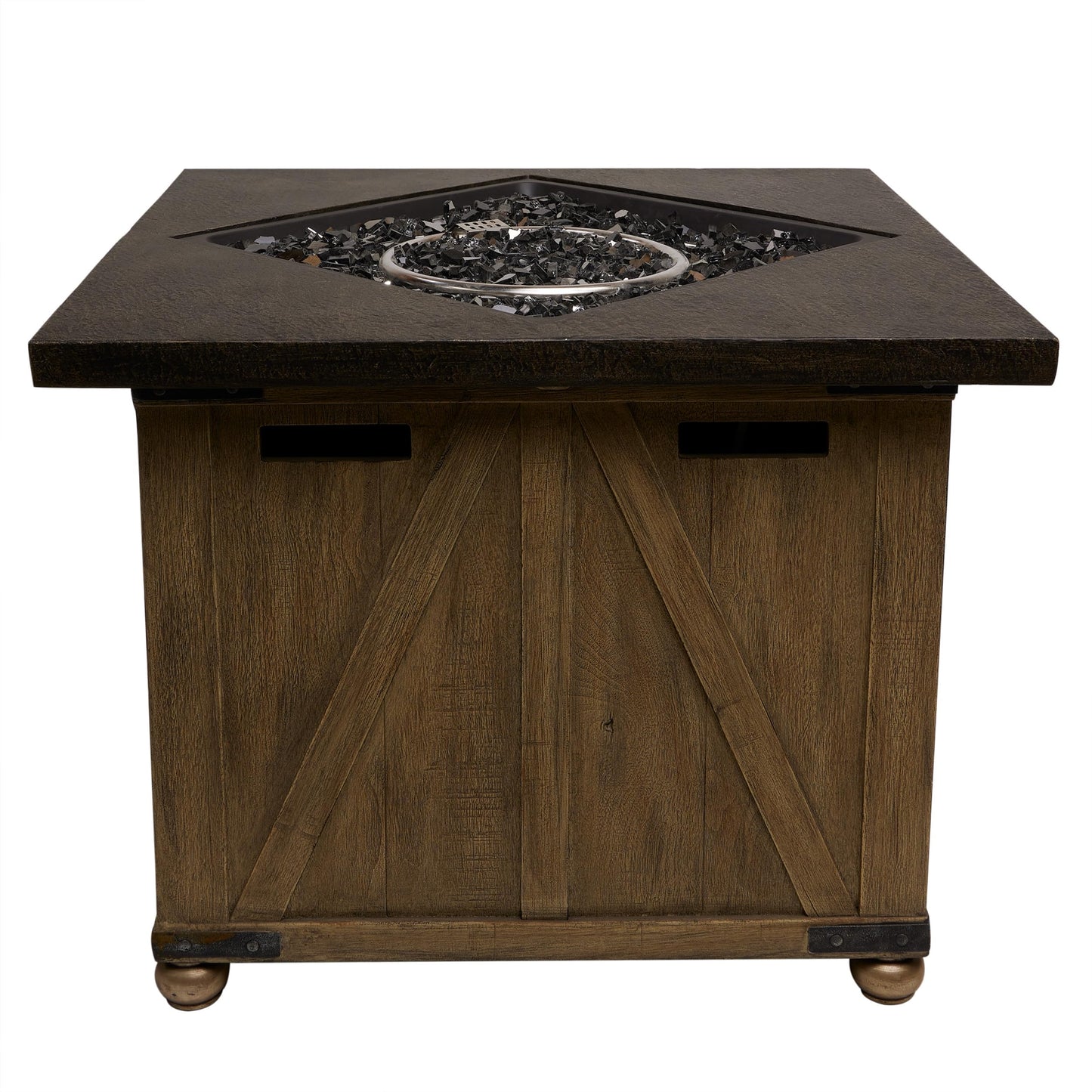 24" Wood Grain Fire Pit Table (16 Ounce)
