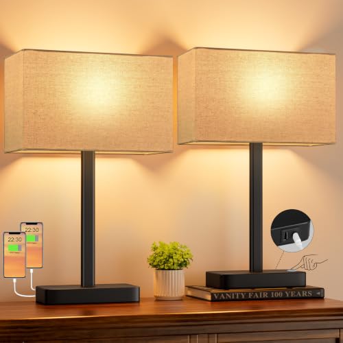 Touch Lamps for Nightstand Set of 2