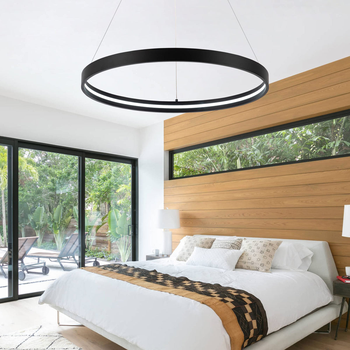 Modern Black LED 1 (1 Ring)