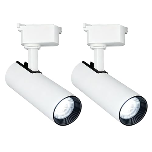 Plug in H Type LED Track Lighting Kits Dimmable Spotlights Oval Base (Lights Only)