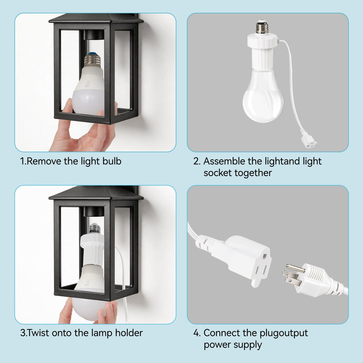 3 in 1 Light Socket Outlet Adapter (White)