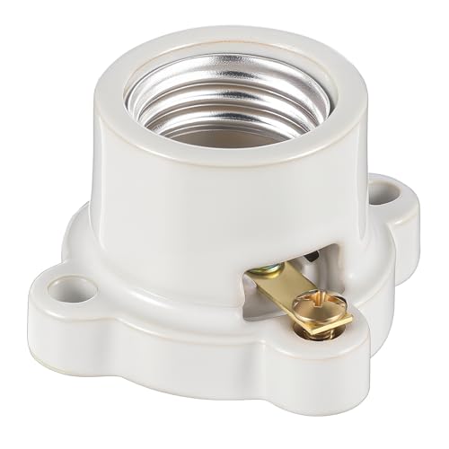 1 Pcs E26 Light Socket Porcelain Lamp Holder Medium Base