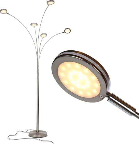 Orion Arc Floor Lamp for Living Room (Satin Nickel)
