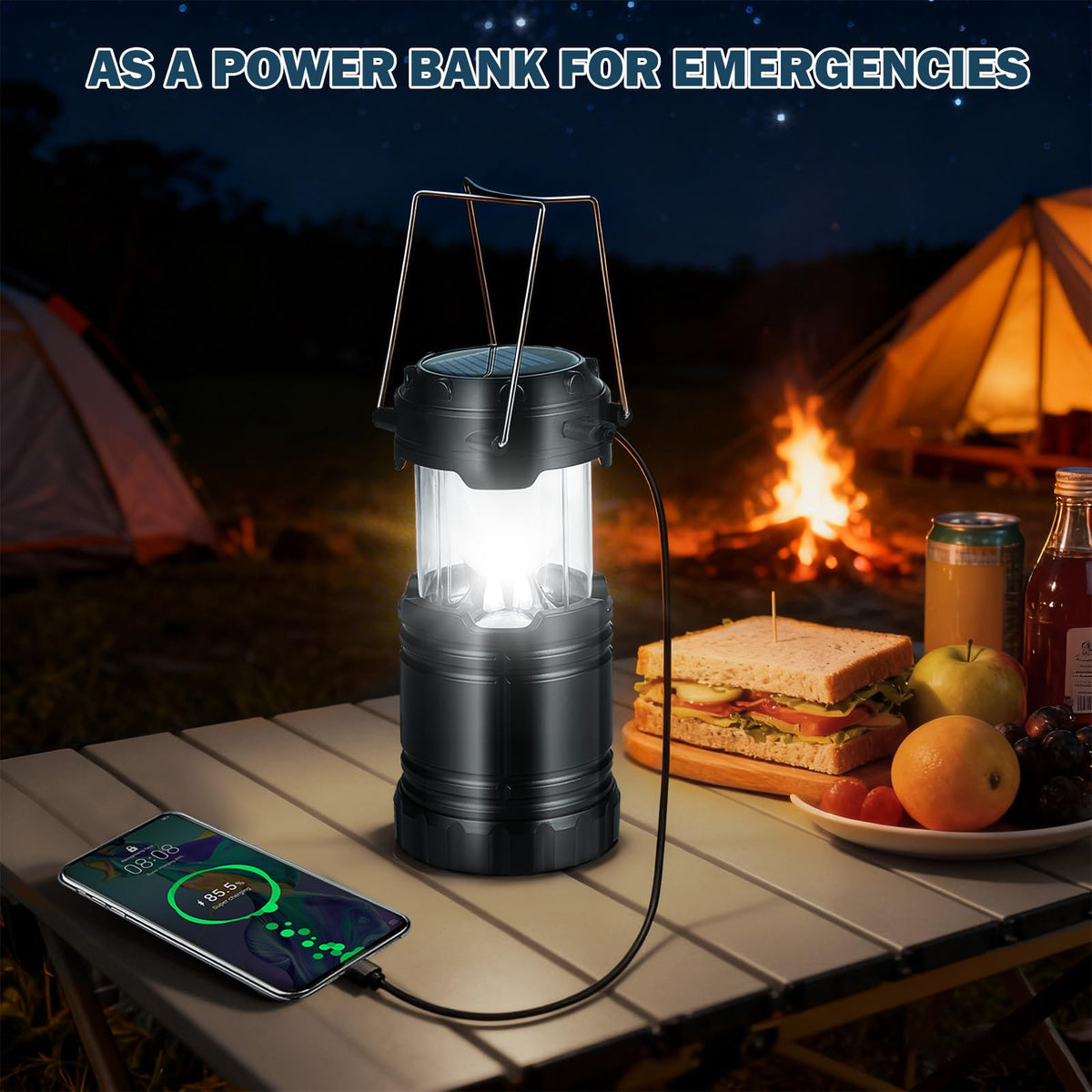4 Pack Solar Camping Lanterns