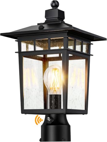 Dusk to Dawn Outdoor Post Lights (Black / 17-Inch-1 Pack-Dusk to Dawn)