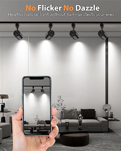 3 Color Zoomable 10W LED Track Lighting Heads H Type (Black)