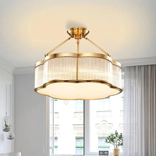 Brass Flower Shaped Ceiling Light