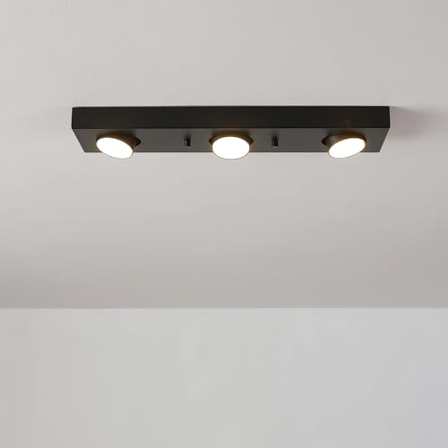 3 Light Matte Black LED Integrated Track Lighting (Black, Bleecker)