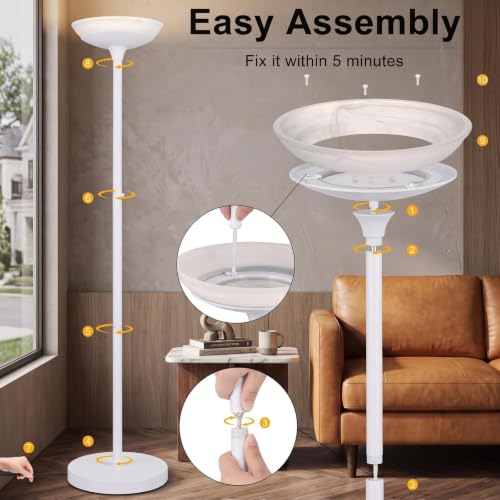 Torchiere Floor Lamp (White Floor Lamp)