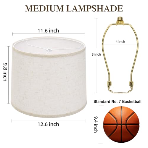 Drum Lamp Shades Set of 2 (Beige)