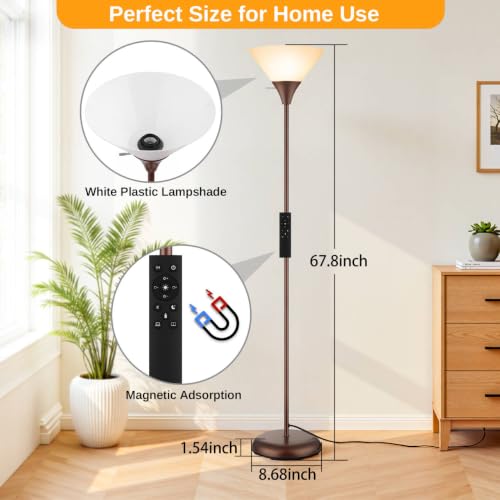 Floor Lamp for Living Room (Brown)