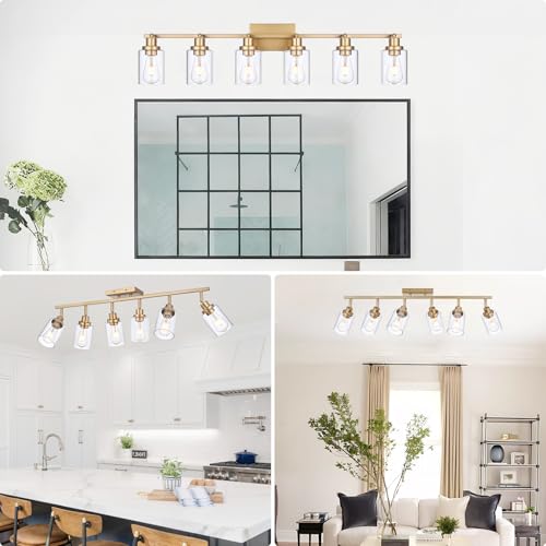 6 Light Track Lighting Kits Gold (Gold / 6-Light)