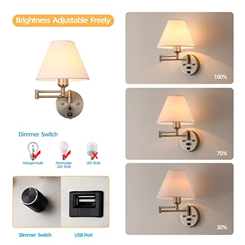 Swing Arm Wall Sconces (Nickel)