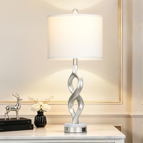 Marble Table Lamps Set of 2