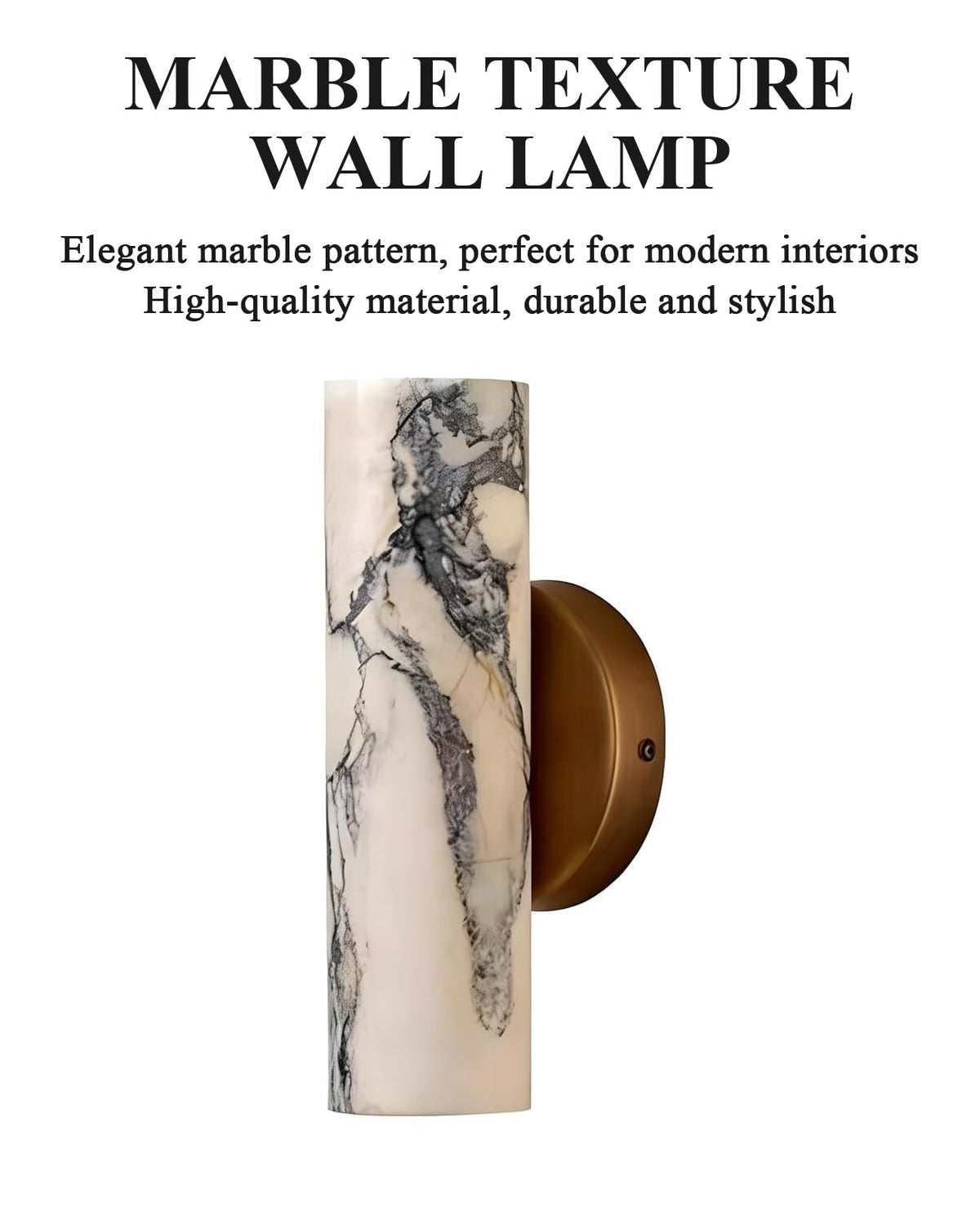 9.84" Natural Marble Wall Sconces Set of 2