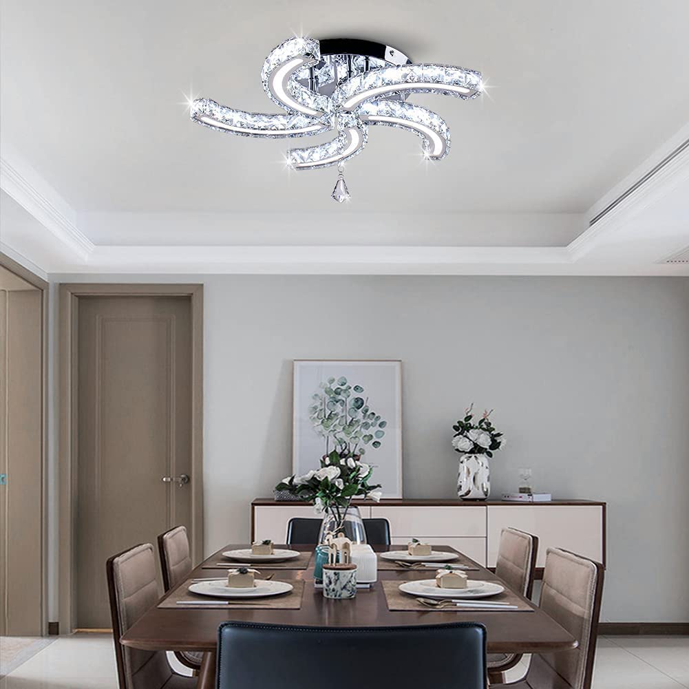 Crystal Ceiling Light (Acrylic-White)