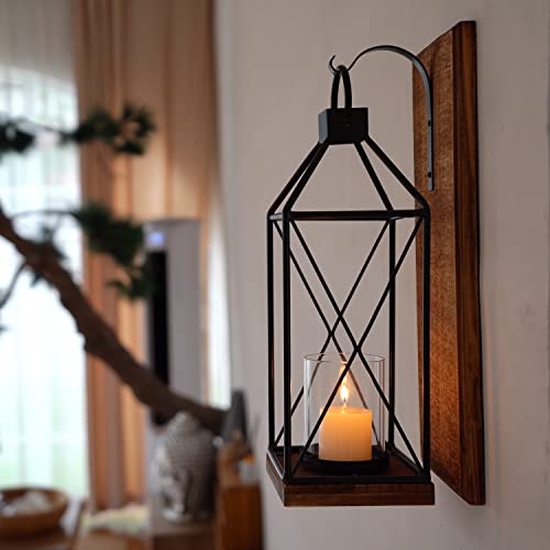 Wall Candle Sconces Set of 1 (Dark Brown)