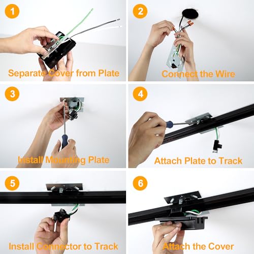 12 Light GU10 LED Track Lighting Kit (Black)