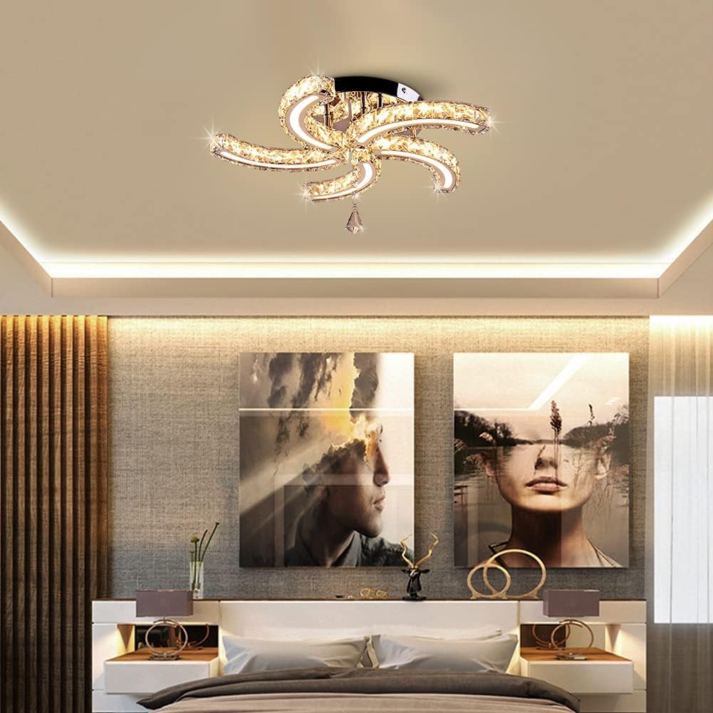 19.7" Crystal Ceiling Light (Acrylic-Dimmable)