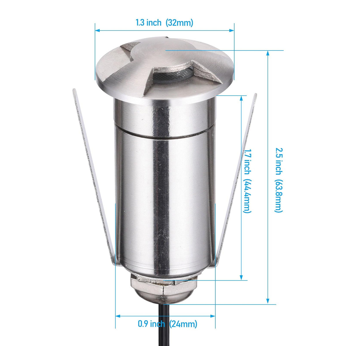 12 Pack 3000K Recessed Low Voltage LED Deck Light