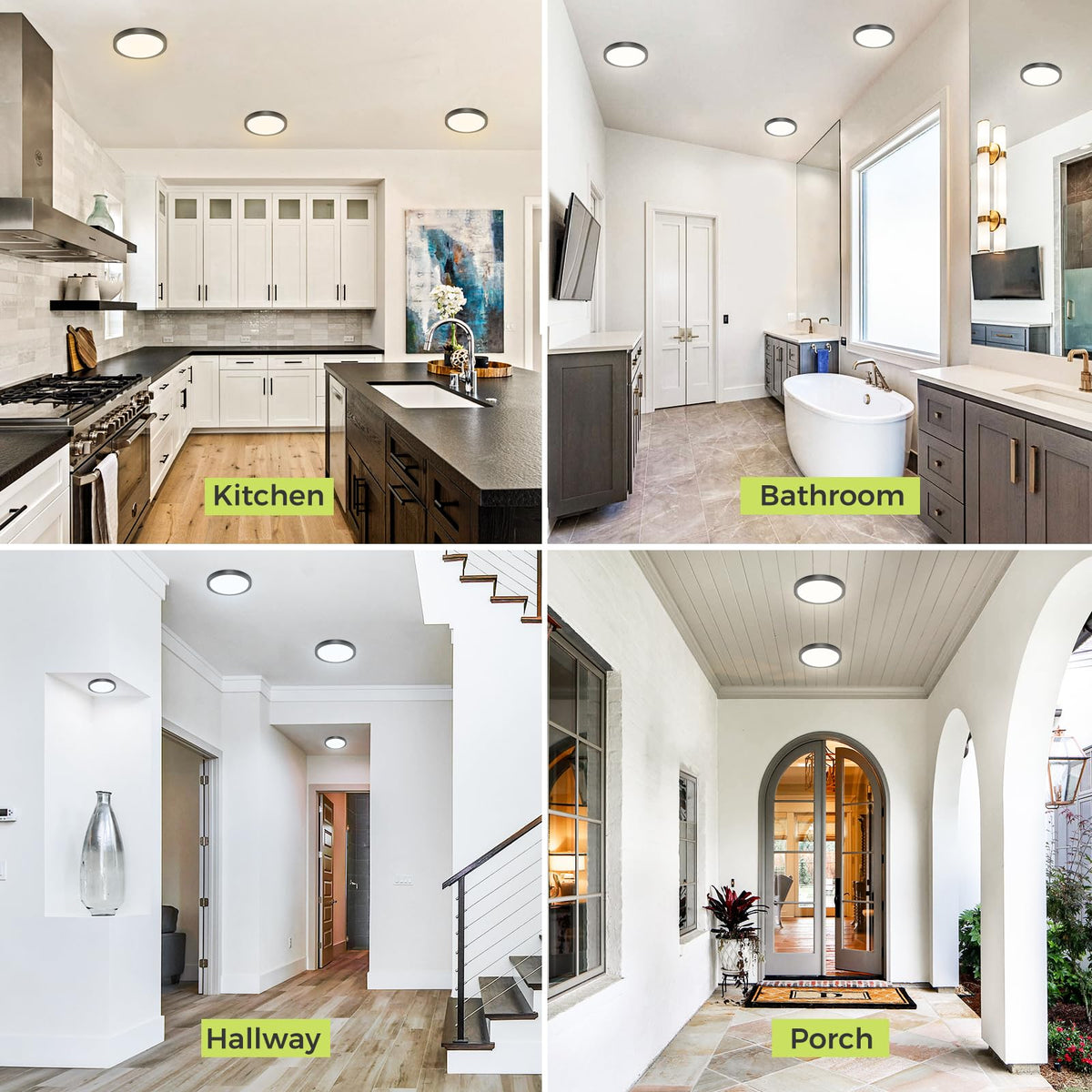 1PACK Flush Mount LED Ceiling Light Fixture Black (Black / 6.5Inch-1pack)