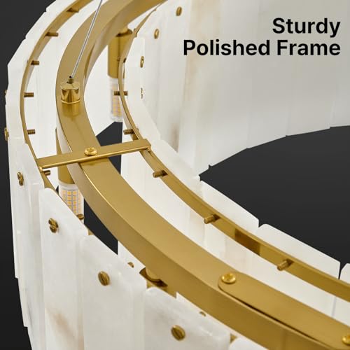31" Round Alabaster Chandelier (31" Round)