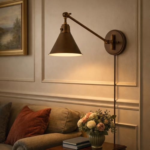 Arti Medium Swing Arm Single Light Wall Sconce (Old Bronze)