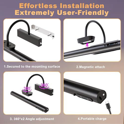 Dimmable Cordless Picture Light with Controller and Timer