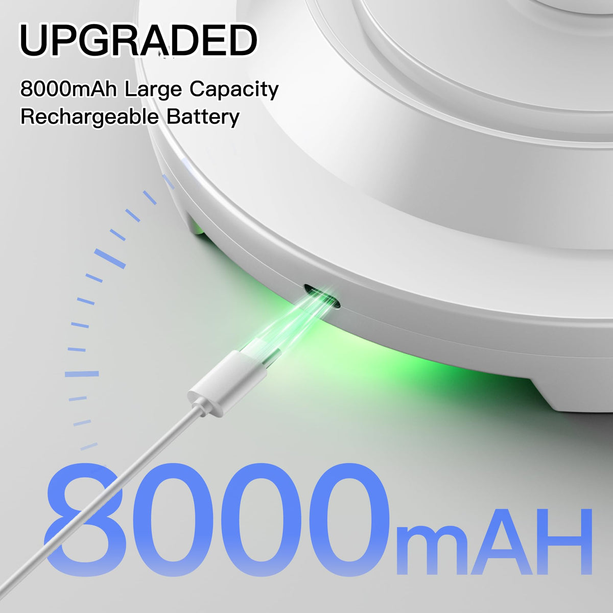 2 Pack Newly Upgraded 8000mAh Rechargeable Ceiling Light (Cool White - 6000K / 8000mAh)